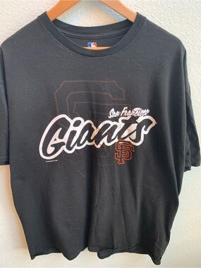 Genuine Merchandise Black San Francisco Giants Script Tee